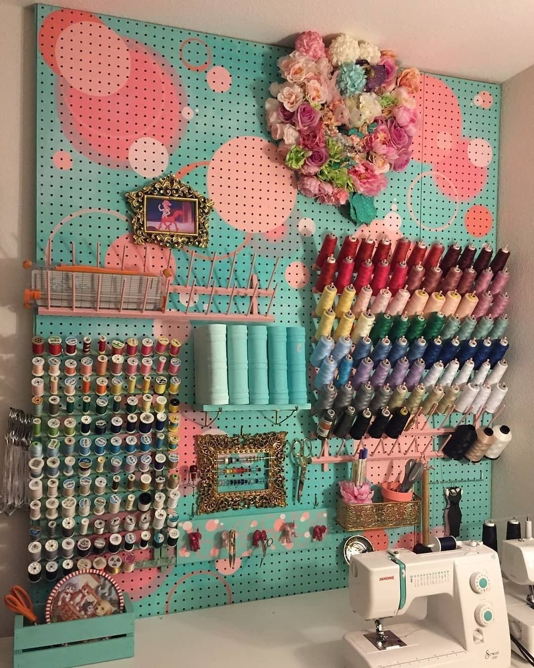Sewing corner organization, example 6