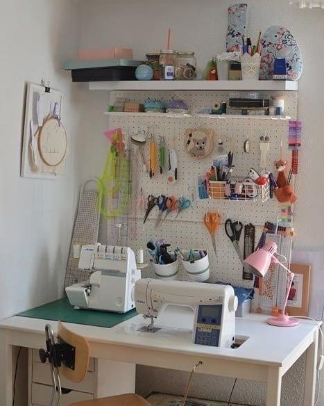 Sewing corner organization, example 1