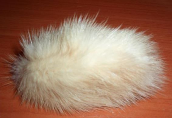 Sewn upper body piece of a fur little mouse