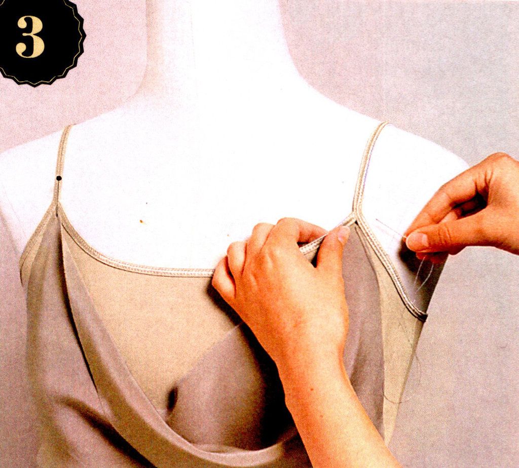 The finished draped tank top
