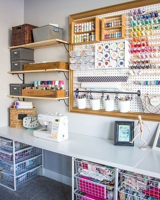 Sewing corner organization, example 2