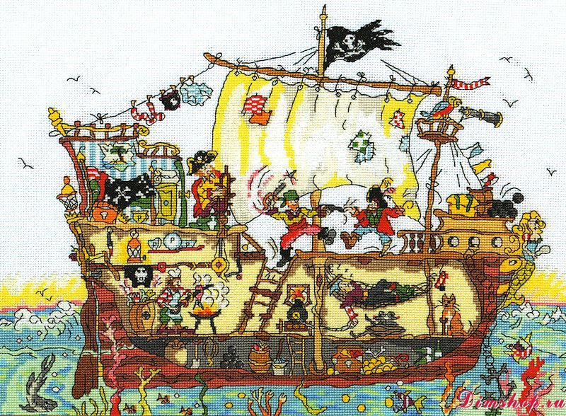 Bothy Threads cross stitch design featuring Noah's Ark