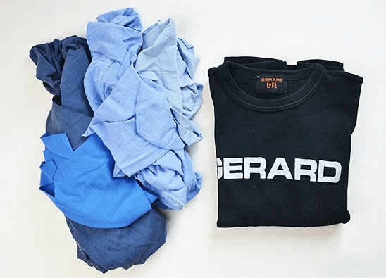 Knit fabric scraps and a T-shirt for making an appliqué