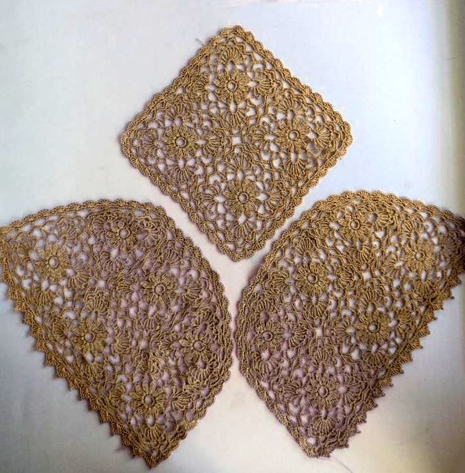 Crocheted lace inserts