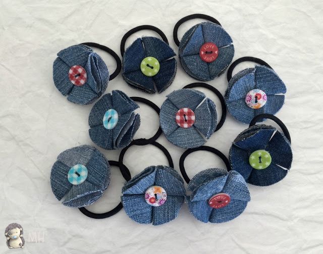 Denim flower hair accessories