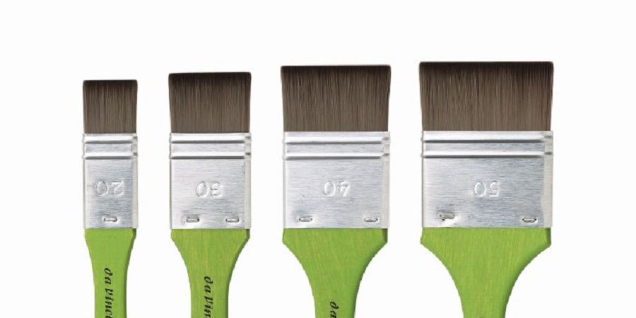 Wide flat wash brush