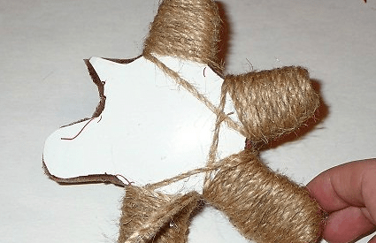 Back of the turtle with twine secured