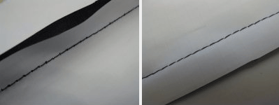 Seam allowances pressed to one side