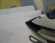 Touching up edges with the iron