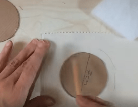 Разметка круглой детали для куклы из диска