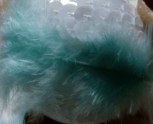 DIY feather flowers, step 8
