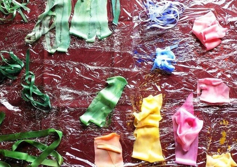 Finished dyed ribbons