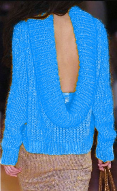 Open back sweater