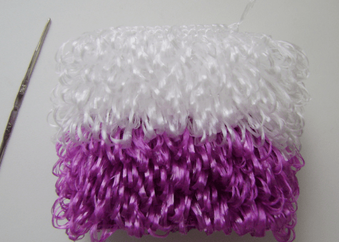 Crocheting a bath loofah with the right firmness, Step 7