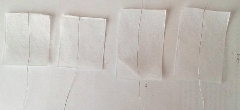 Cut rectangular blanks for the butterfly wings
