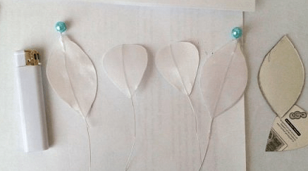 Butterfly antennae frame made of wire and beads