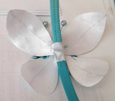 Back side of the butterfly on a narrow base