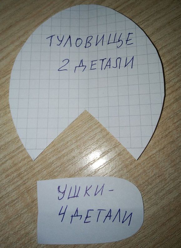 Выкройка пасхального кролика на бумаге