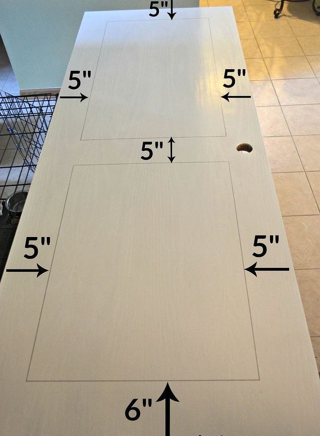 Marking the door for trim placement