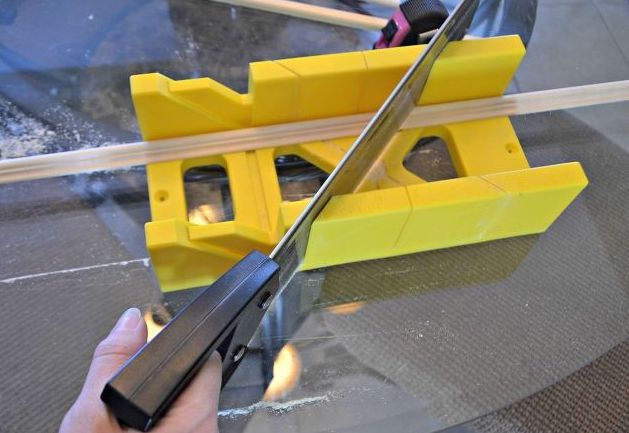 Cutting trim pieces at a 45-degree angle
