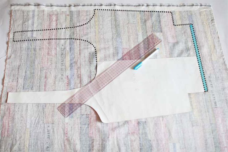 Transferring a shoulder-bag pattern to fabric