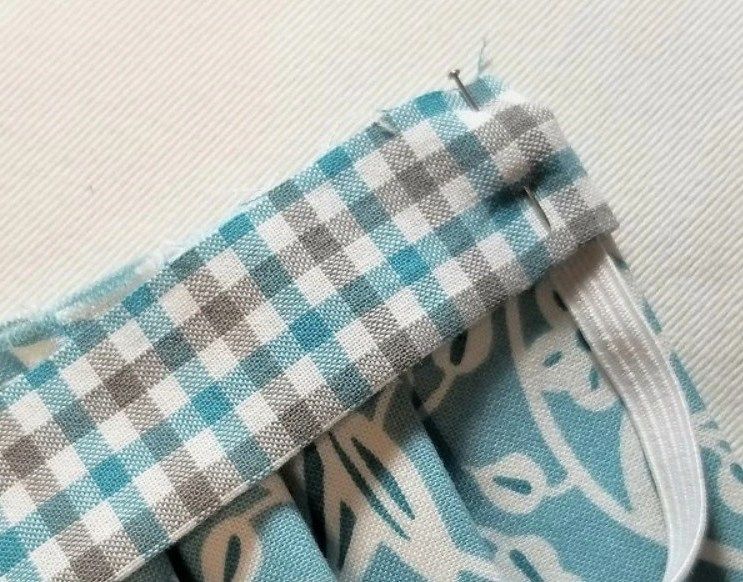 Folding under the end of the side strip
