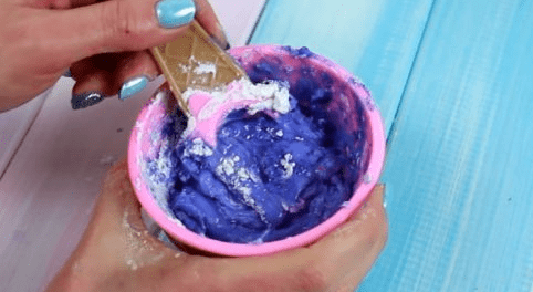 Liquid soap added to starch mixture