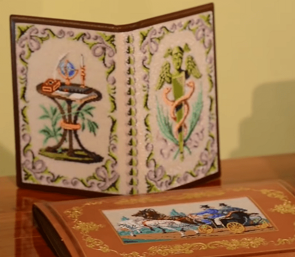 Notebook with an embroidered cover