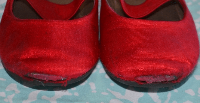 Scuffed shoes for the second method