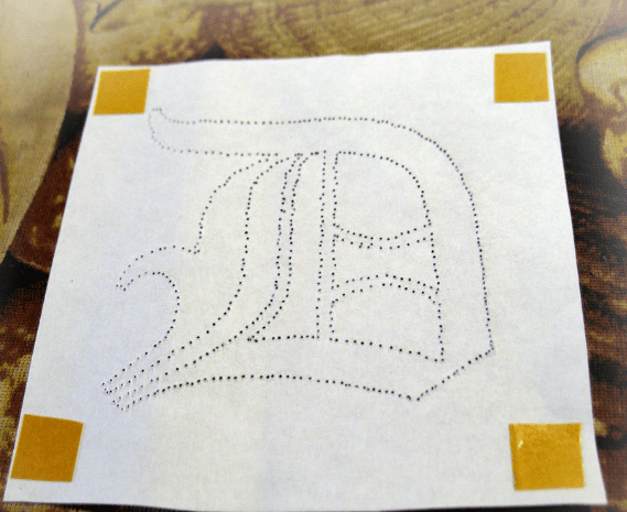Transferring a sashiko pattern — step 3