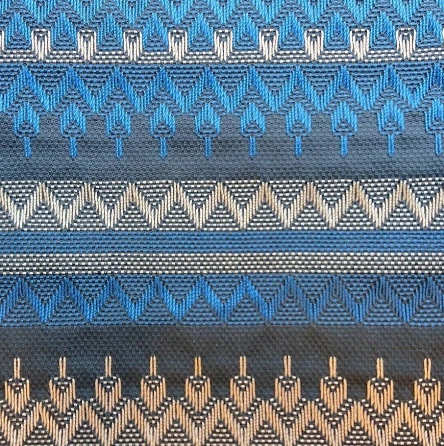 Blue geometric Swedish embroidery pattern