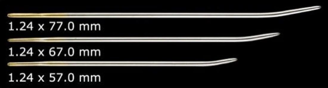 Needles of different thicknesses for Swedish embroidery