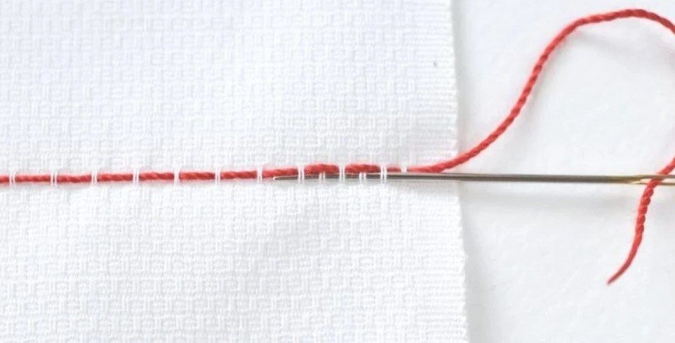 Continuing Swedish embroidery in running stitch