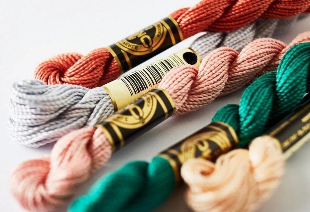 Threads and materials for Swedish embroidery