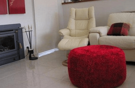 Finished DIY pouf