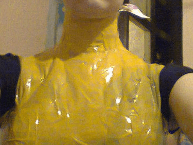 Tape cocoon in progress