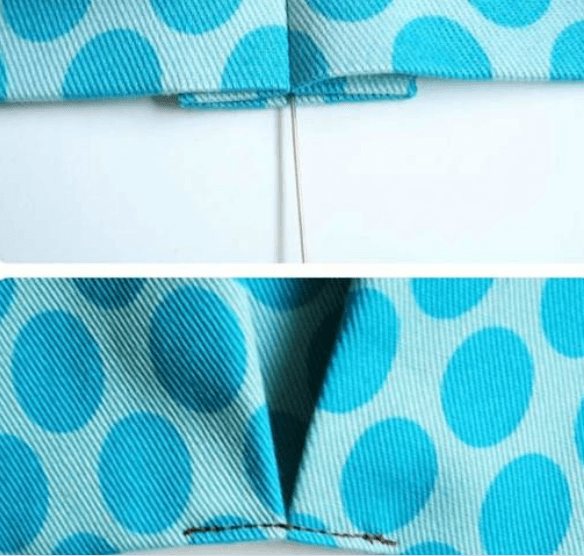 Fabric slit for installing a grommet on an organizer