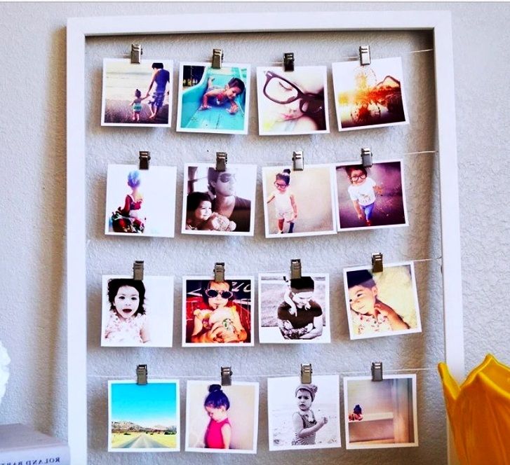 Photo collage in a frame
