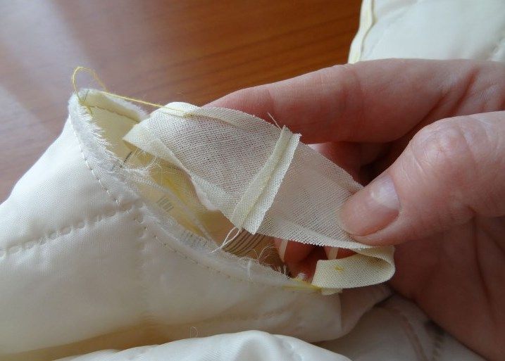 Seam allowances of the joined bias tape pressed open