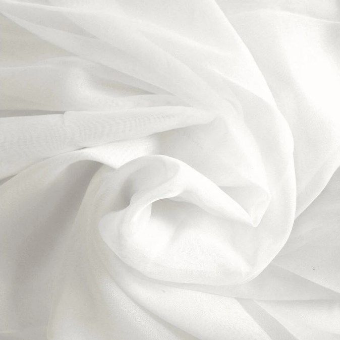 Fine white semi-sheer batiste fabric
