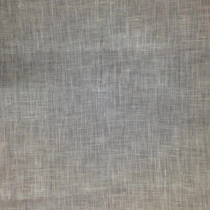 Grey-beige linen batiste fabric shown close up