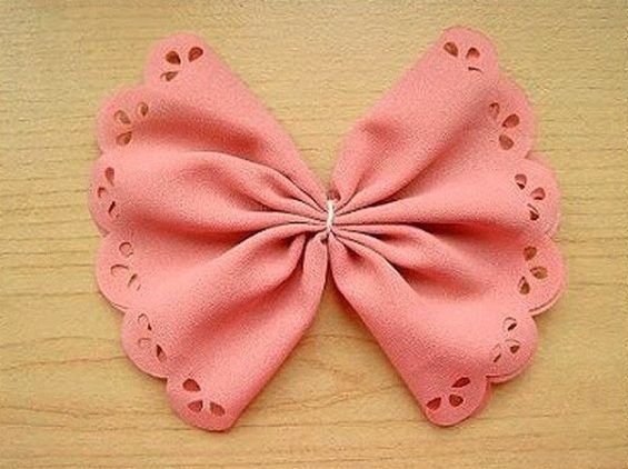 Dressy decorative-ribbon bow, step 6