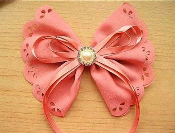 Dressy decorative-ribbon bow, step 9