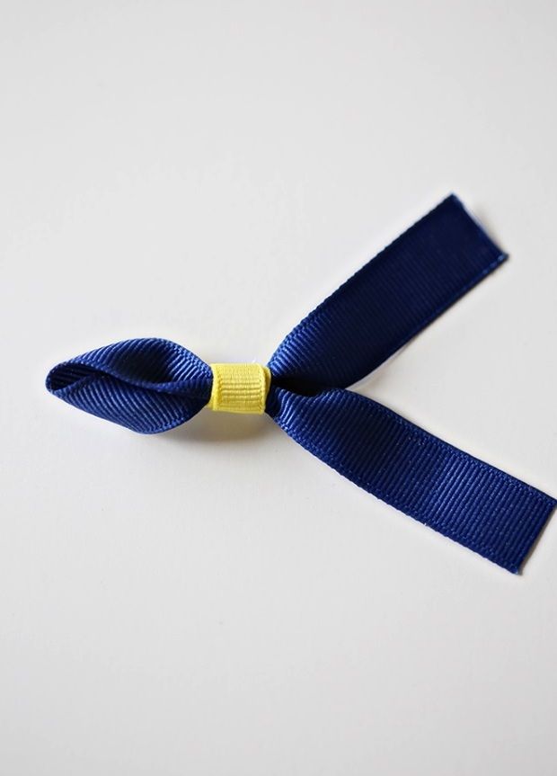 Dressy decorative-ribbon bow, step 12