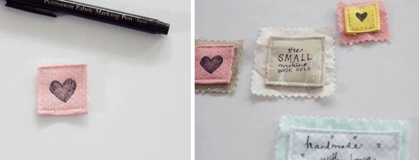 Fabric markers used for labeling