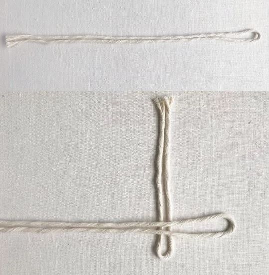Starting the knotting process on the stem