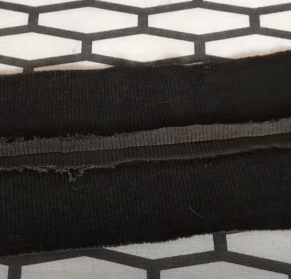 Pressed-open seam on a restored cuff