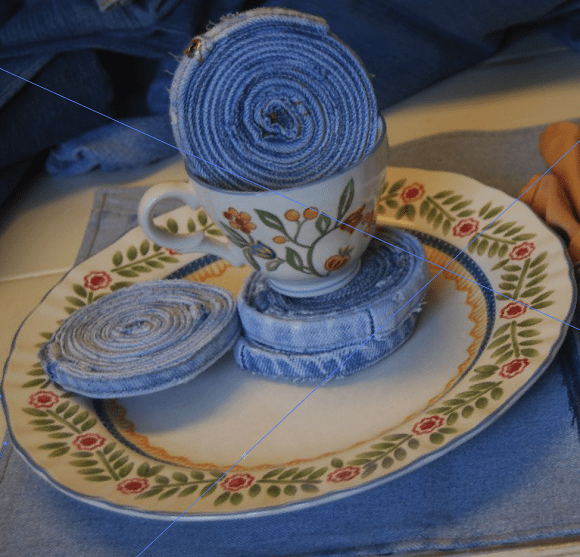 Denim seam hot pad