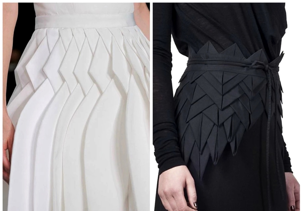 Intricate fabric tucks