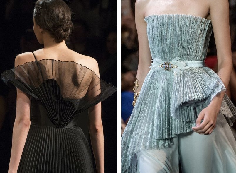 Shaped pleating technique